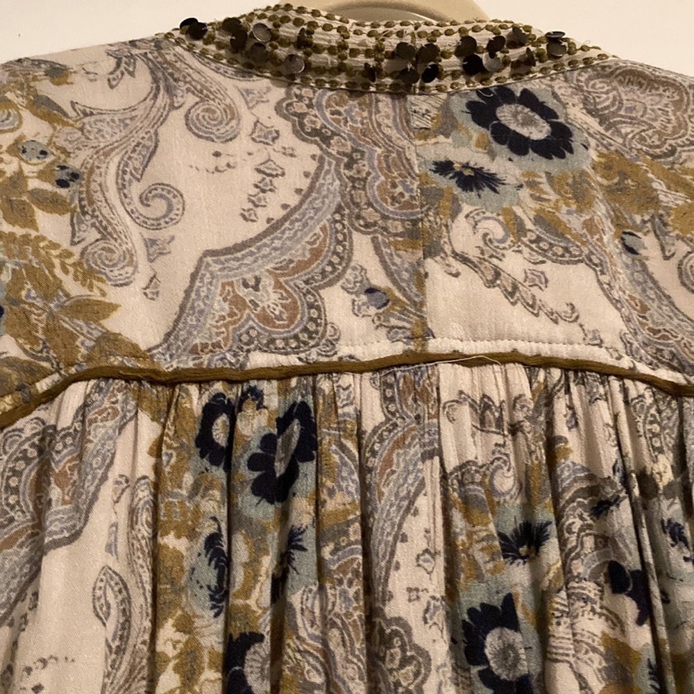 Free People ,  Beige, and Blue Women's Kimono - Picture 9 of 14
